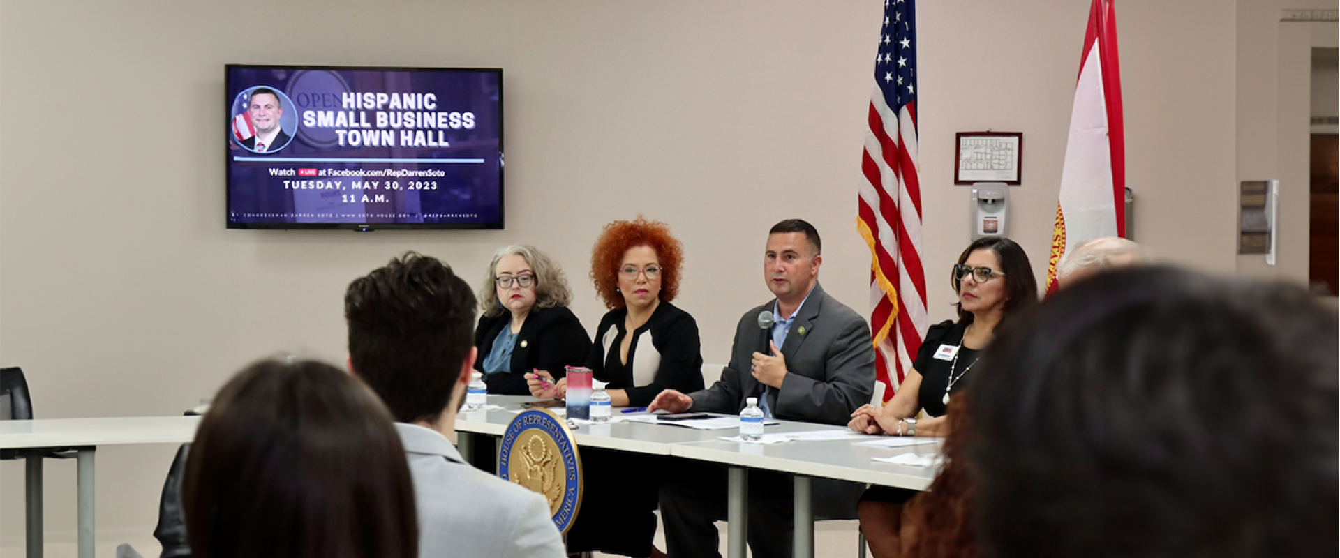 Rep. Soto speaks alongside the SBA, White House Hispanic Initiative, and local leaders.