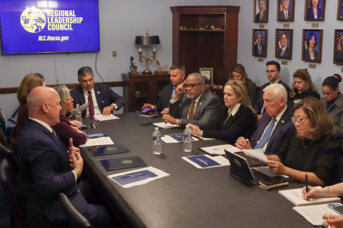 White House Senior Advisor and Infrastructure Coordinator Mitch Landrieu and RLC Members during the meeting.