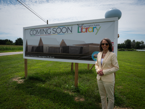 RLC Leader Rep. Blunt Rochester (DE-AL) welcoming a new library facility in Delaware.