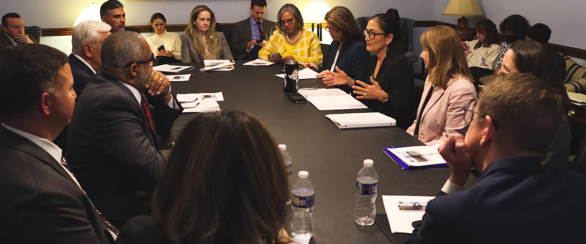 U.S. Department of the Interior Deb Haaland addressing the Regional Leadership Council.