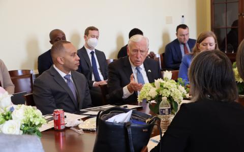 Chairman Hoyer with Dem Leader Hakeem Jeffries