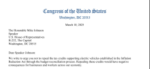 Header for Letter to Johnson on EVs